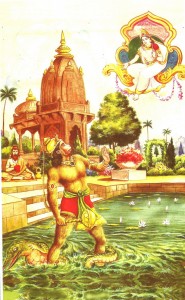Hanuman Killing Kalnemi's wife