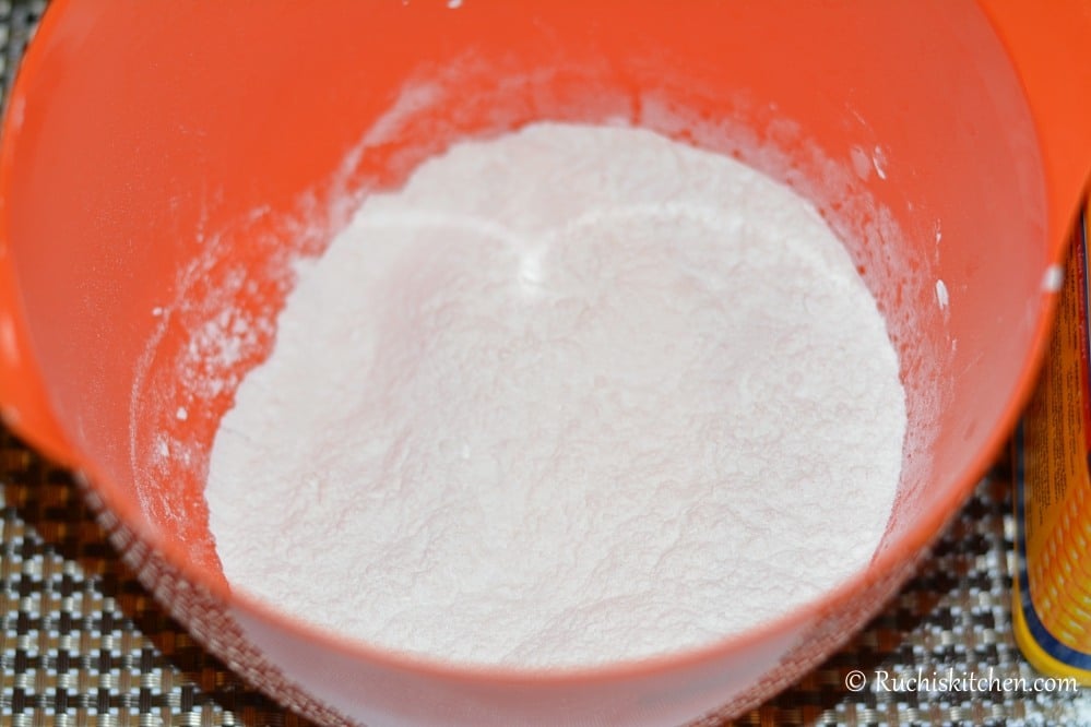 Cake flour in bowl Homemade Cake flour