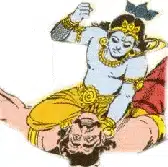 Krishna killing Mura