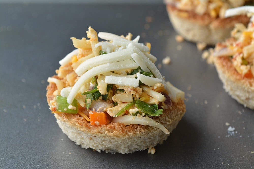 Spicy Paneer filled mini bowls