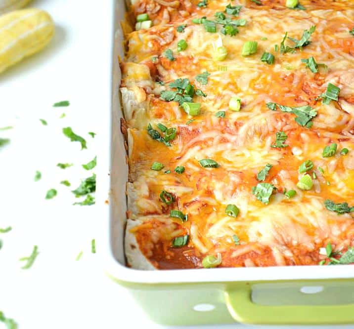 Chicken and Bean Enchiladas