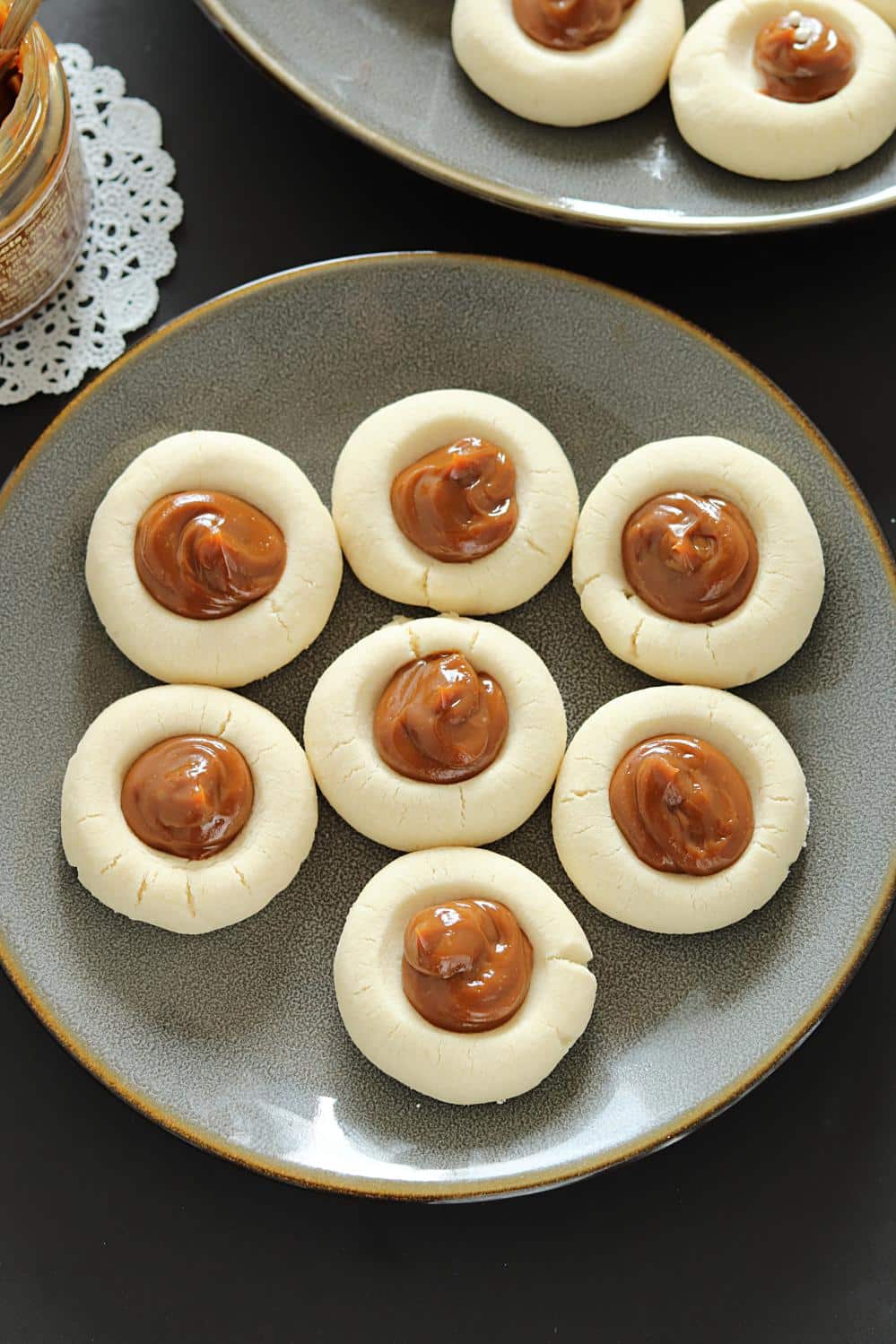 Dulce De Leche Thumbprint Cookies, Egg free thumprint cookies
