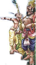 Varaha Avatar - Hiranyaksha and Narad Varaha Avatar - Hiranyaksha and Narad