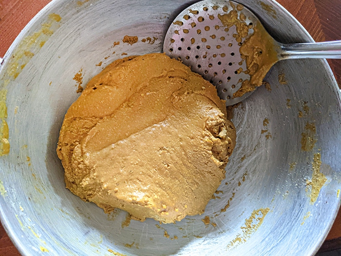 All the besan ladoo mix to cool