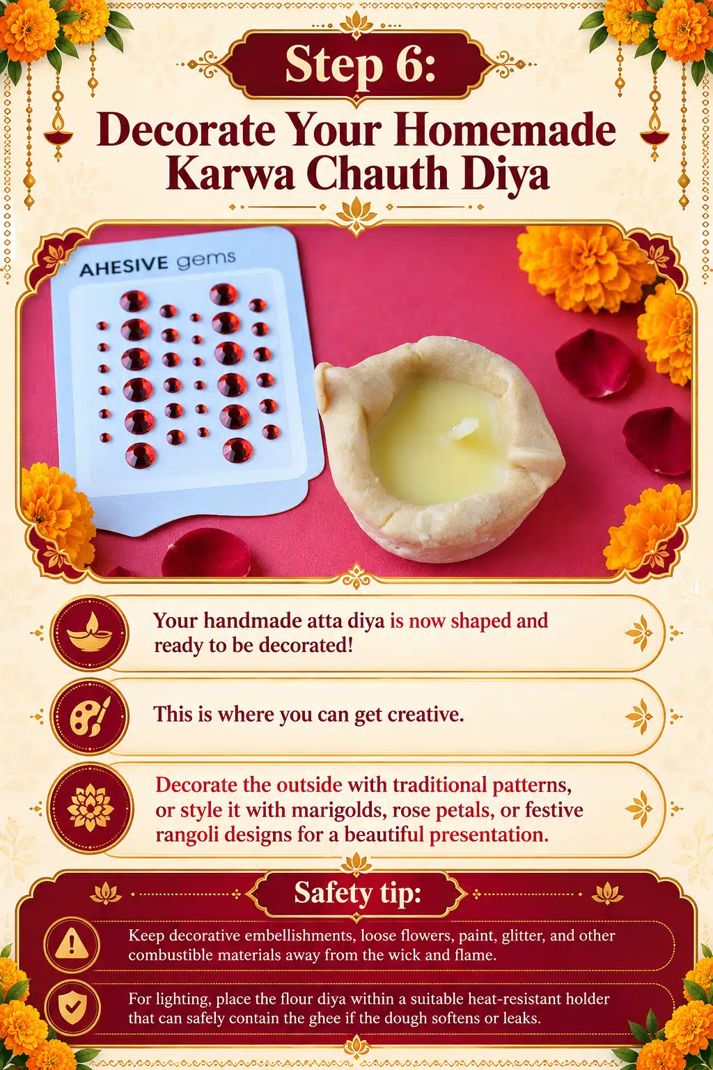 How to Make Karwa Chauth Diya at Home – Step-by-Step Instructions