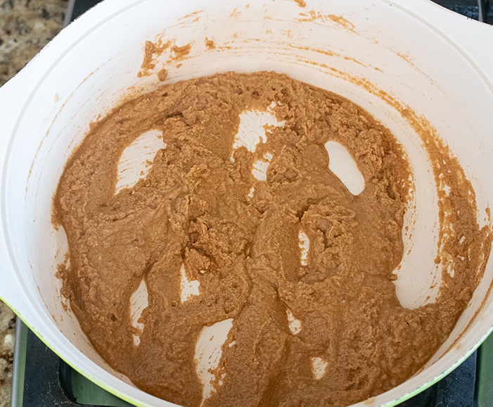 Cook halwa until brown