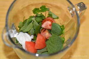 Mint chutney in jar