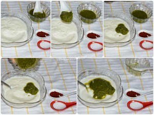 Mint chutney raita