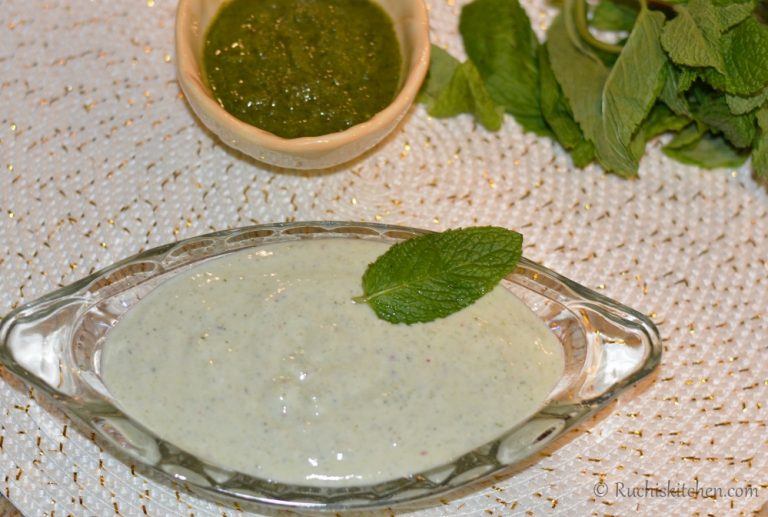 Mint chutney raita recipe