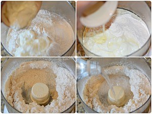 Naan ingredients in blender