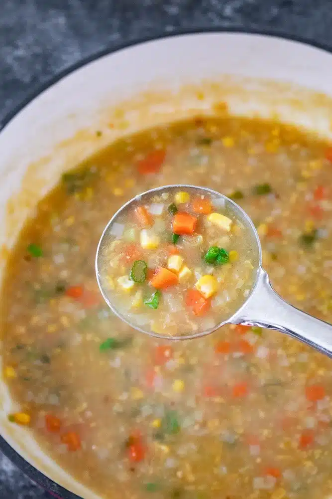 Sweet Corn Soup (How to make Sweet Corn Soup) - Ruchiskitchen