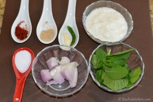 Tandoori chutney ingredients