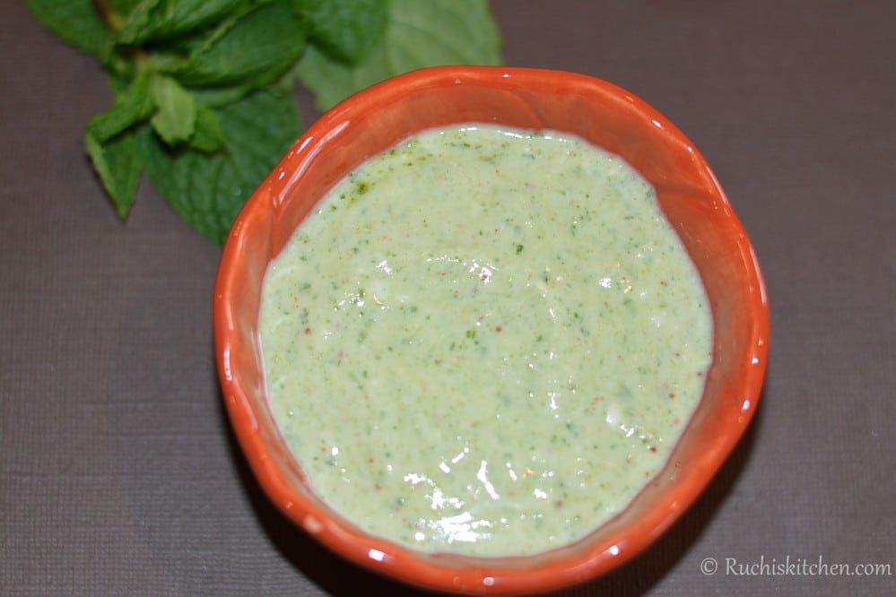 Tandoori mint chutney