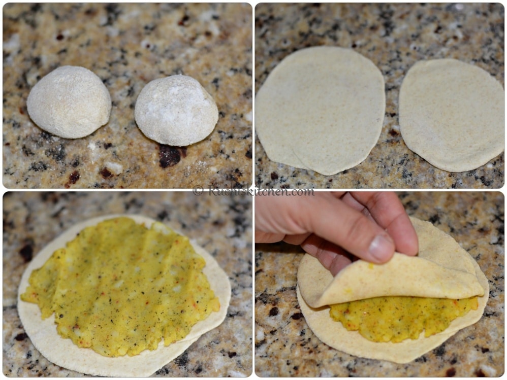Aloo paratha roll up