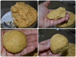 Bati dough kneaded