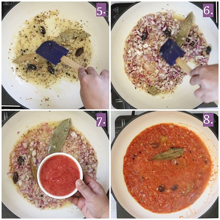 Onion tomato base sauce for Chicken Keema