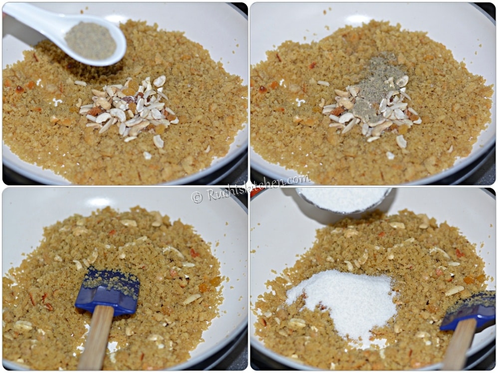 Churma coconut added