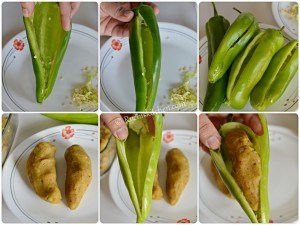 Stuffing mirchi