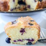 Blueberry cake on a plate