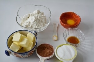 Pinwheel cookies - cocoa ingredients