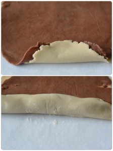 Pinwheel cookies - rolled out dough
