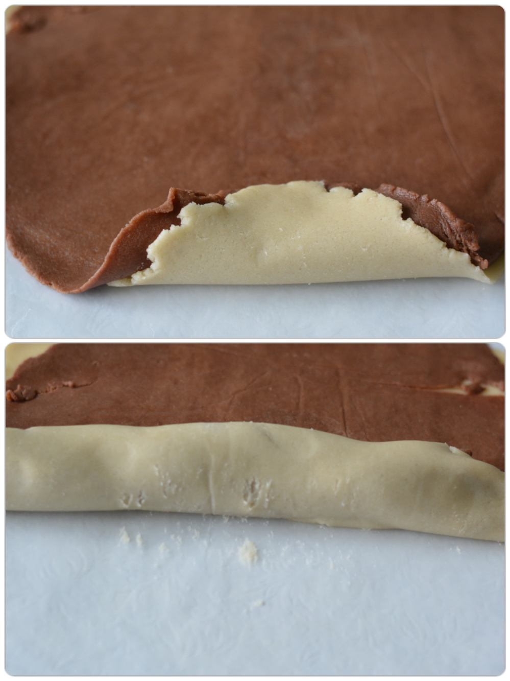 Pinwheel cookies - rolled out dough