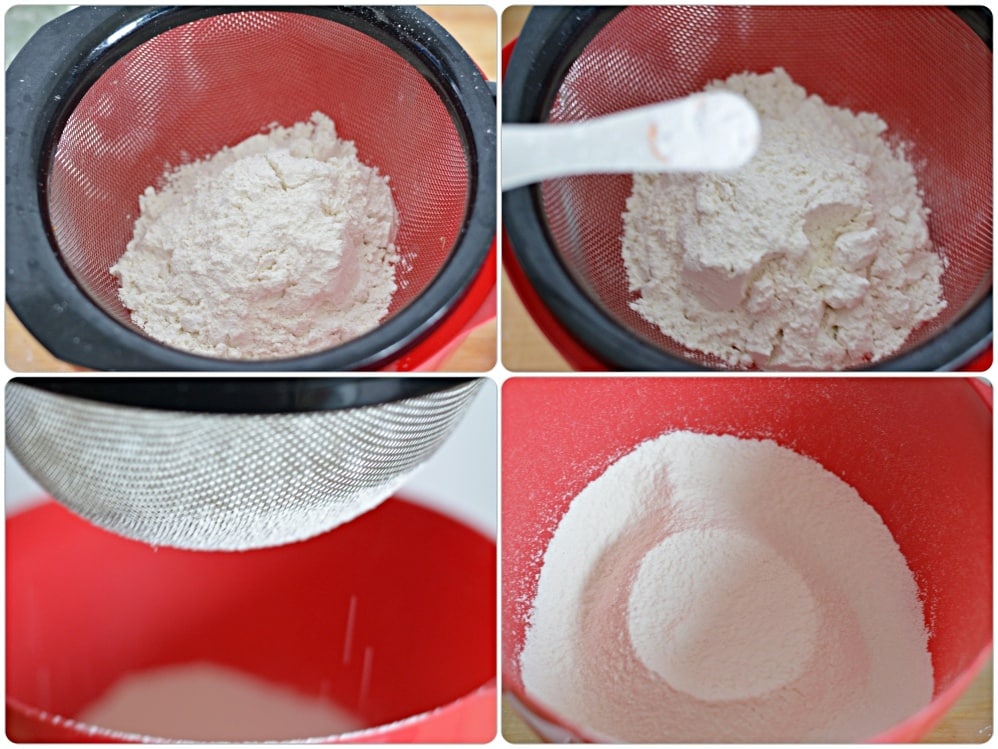 Pinwheel cookies - sieve dough