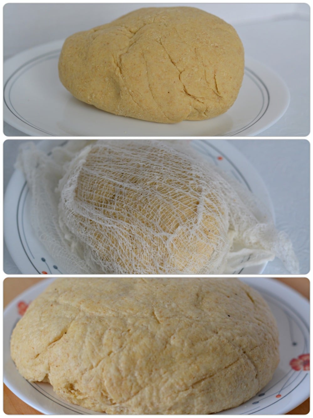 Pita bread dough knead