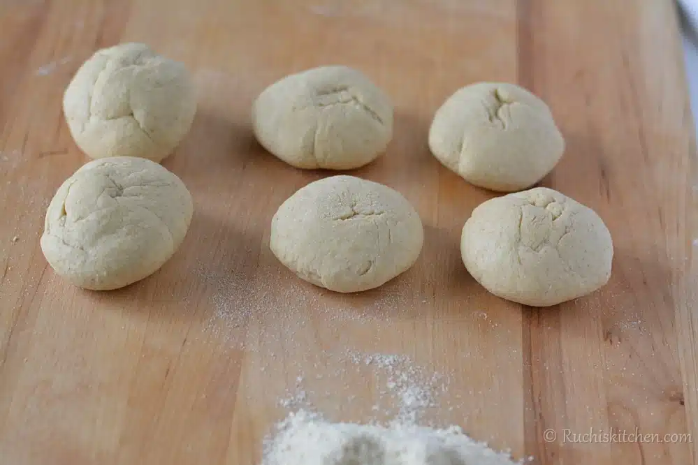 Pita bread - dough rolled