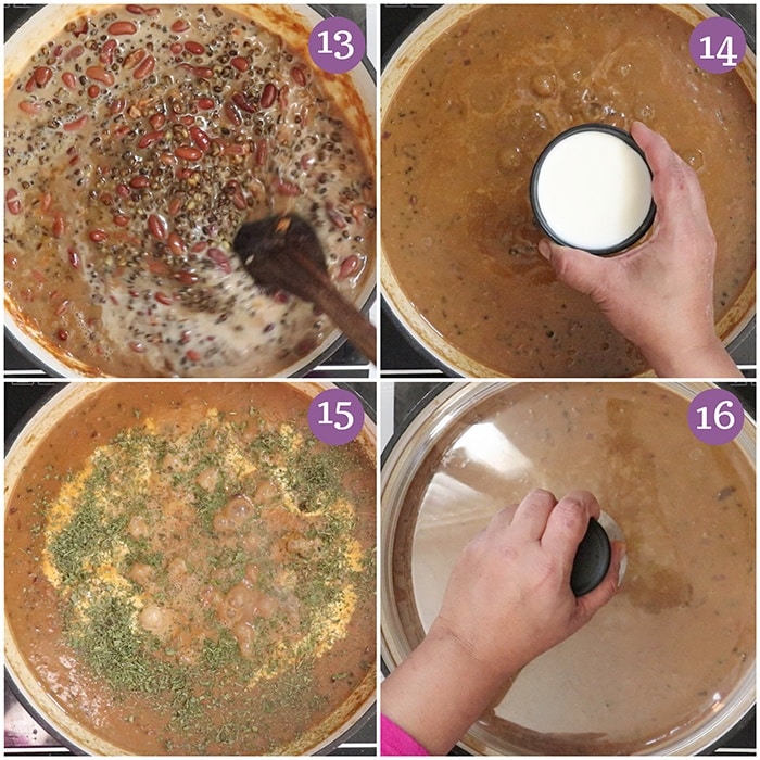 Cook dal on low heat