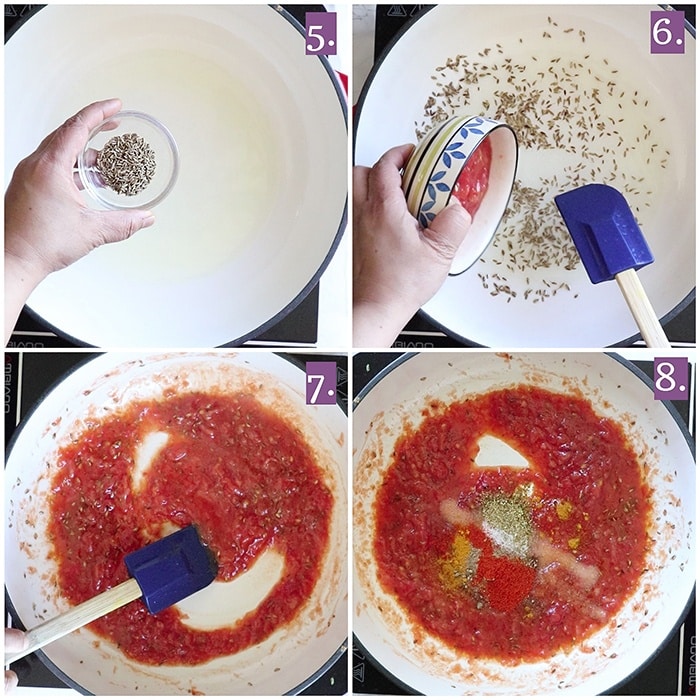 Making of tomato base sauce