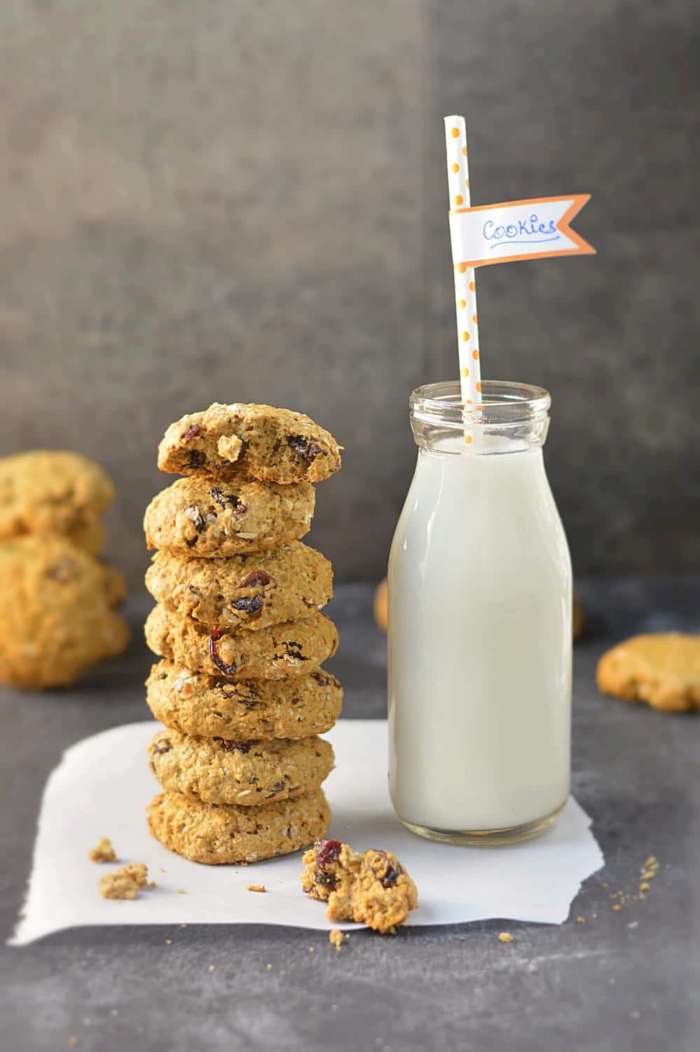 Eggless Oatmeal Raisin Cookies