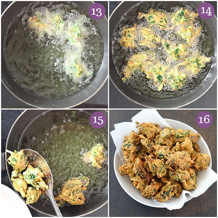 Fry pakodas for Kadhi