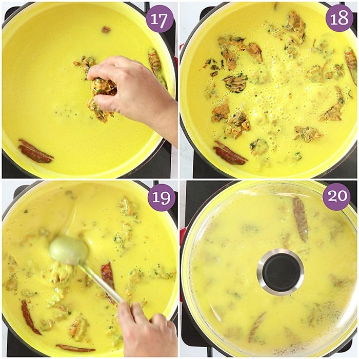 Add pakodas to the Kadhi