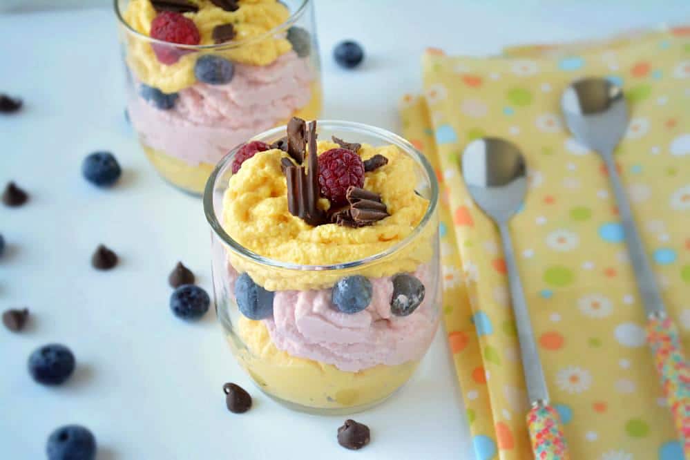 Eggless Mango- Raspberry Mousse