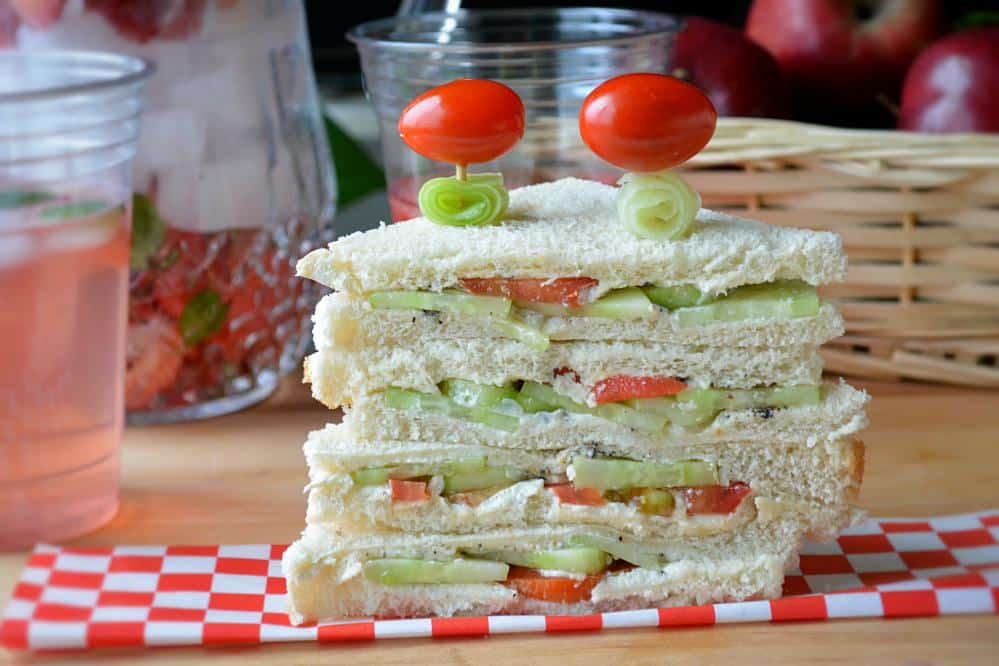 Tomato cucumber Veggie Sandwich