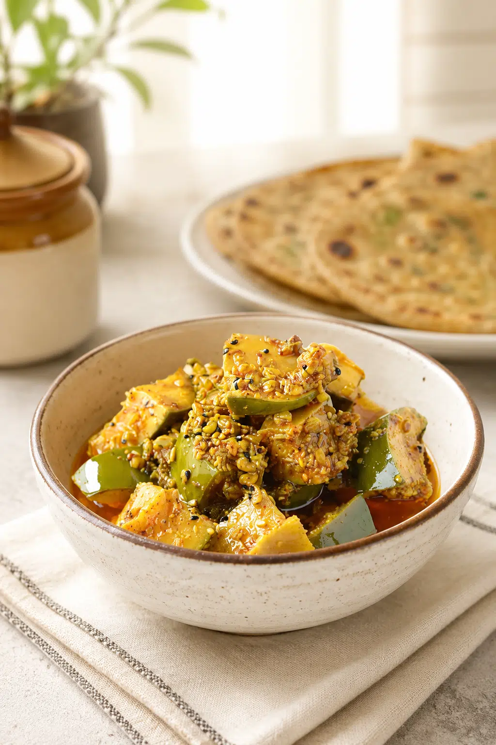 Aam ka achar in a bowl