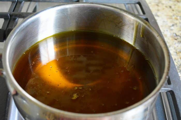 Heat mustard oil for gobhi gajar achar