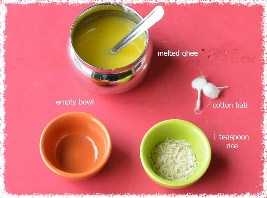 How to make Karwa chouth diya or lamp
