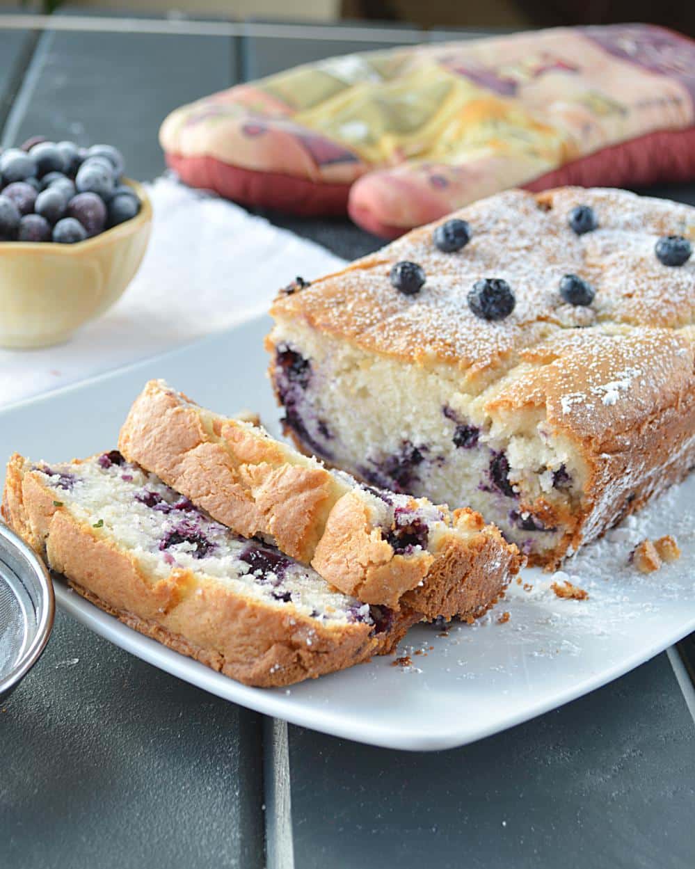 Eggless Blueberry Cake Using Cake Mix