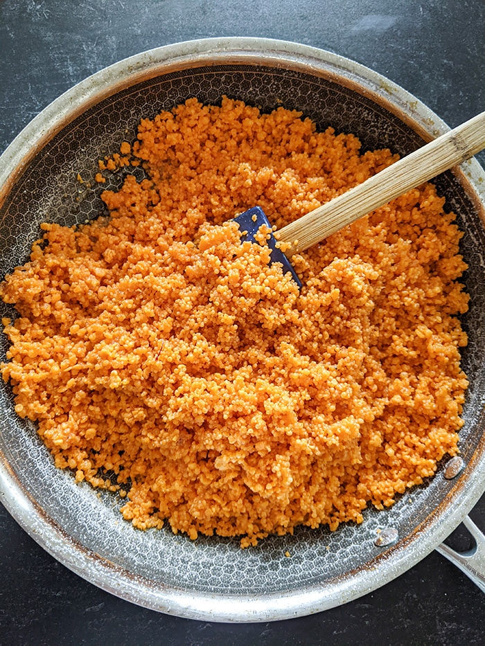 Mix motichoor boondi with syrup