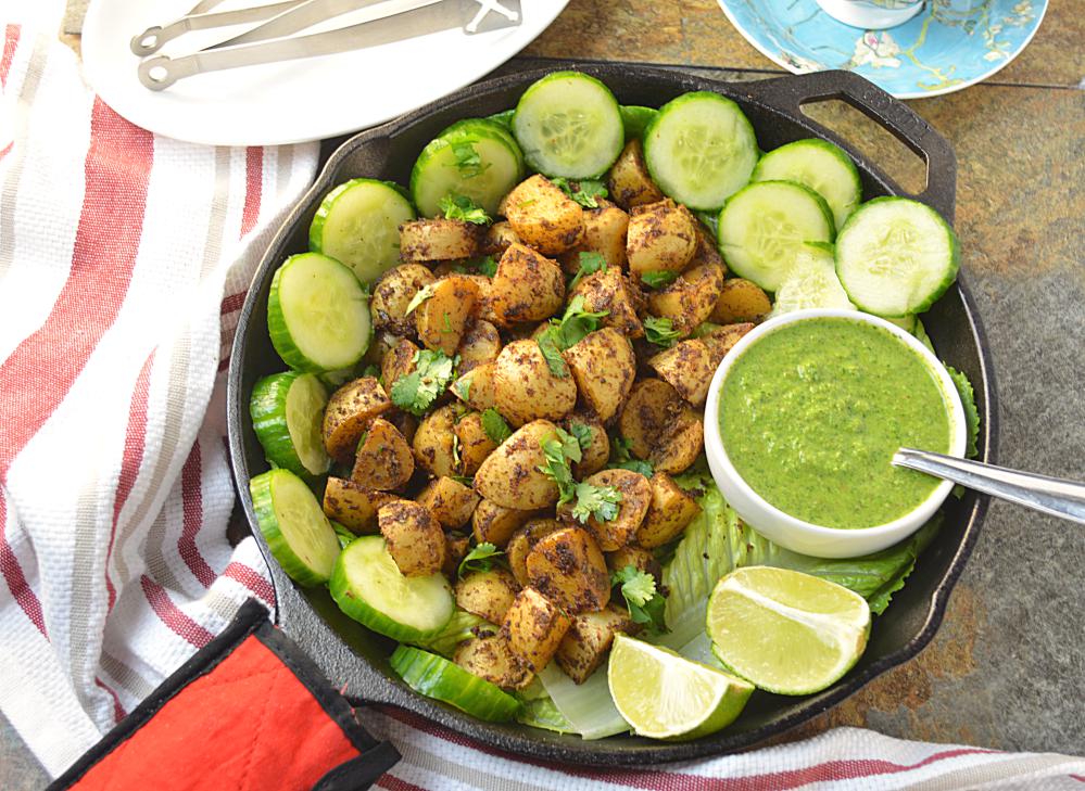 Tawa Aloo Chaat, falahari tawa chaat, vrat ki aloo chaat