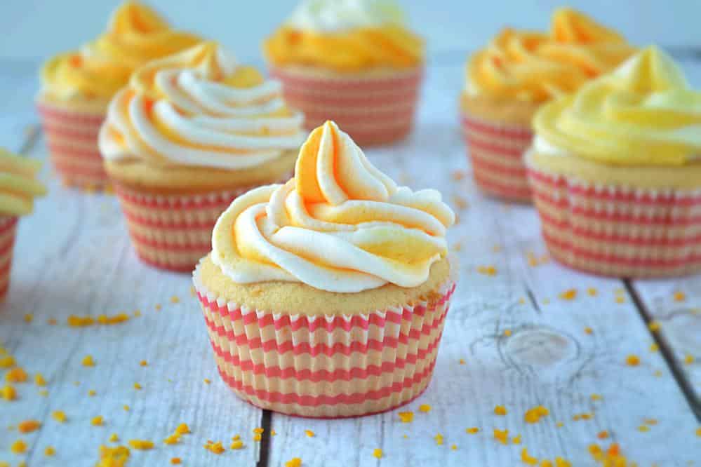 Eggless Orange Cupcakes Recipe