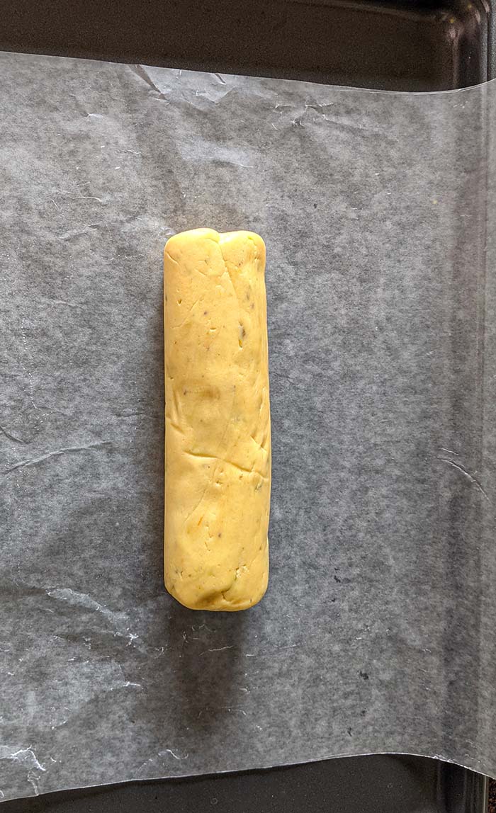 Roll the dough as log