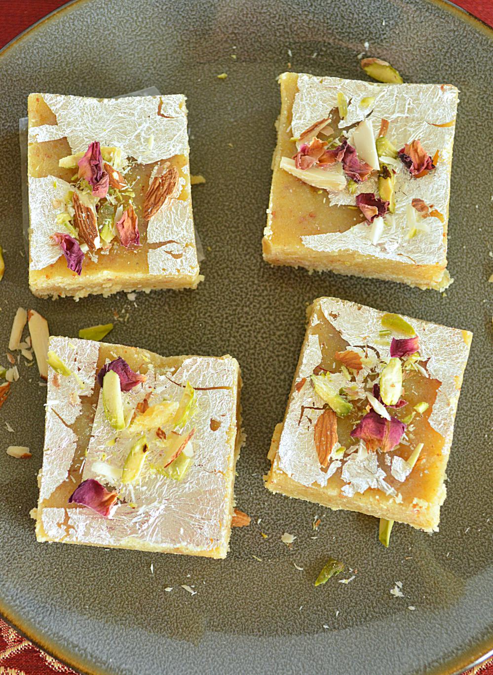 Moon Dal Burfi - Ruchiskitchen