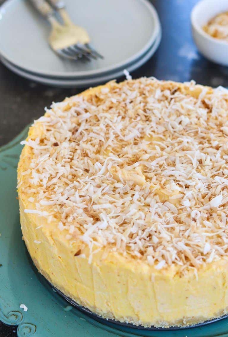 No Bake Coconut Pumpkin Mousse Pie - Ruchiskitchen