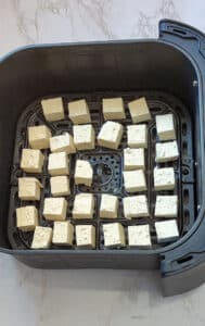 Air fryer baked tofu pieces