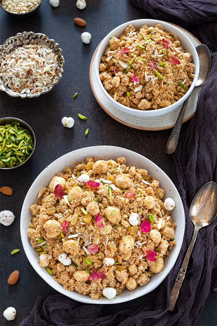 Panjiri recipe in a bowl