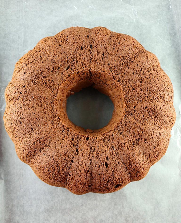 Freshly baked chocolate cake
