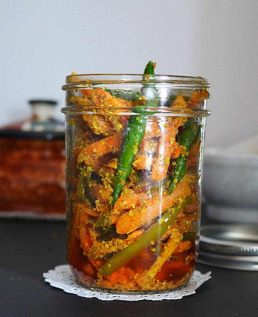 Instant Carrot Chili Pickle - Ruchiskitchen